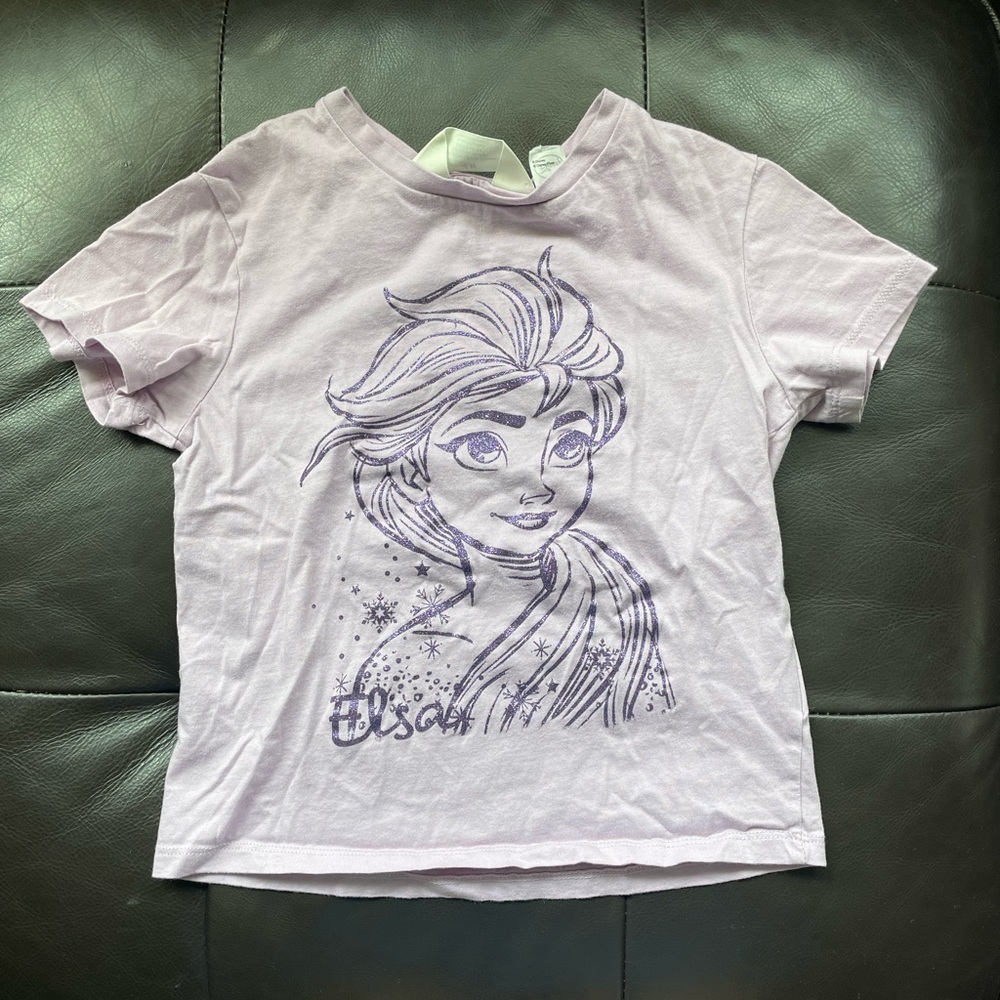 H&M Frozen Elsa Short Sleeve Tee Shirt